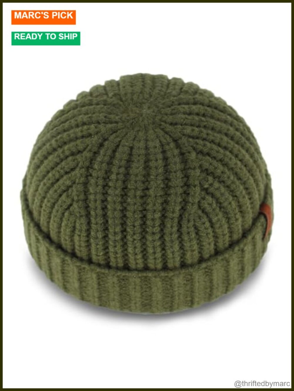 Chunky Ribbed Knit Fisherman Beanie Skull Cap for Men - Solid Fall Winter Hat